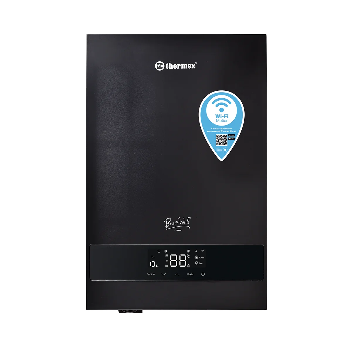 Thermex Котел электрический Boss 12 Wi-Fi (Black) настенный