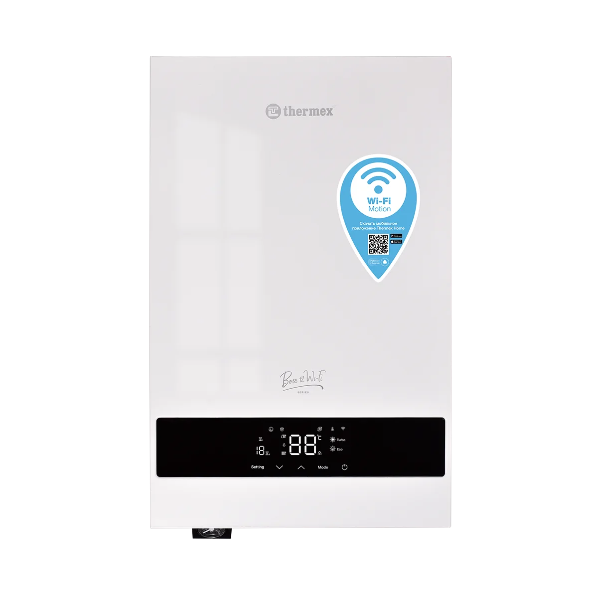 Thermex Котел электрический Boss 12 Wi-Fi (White) настенный