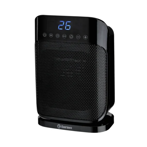 Thermex Тепловентилятор электрический на 1.5 кВт, Nero1500E, цвет черный, электронное управление