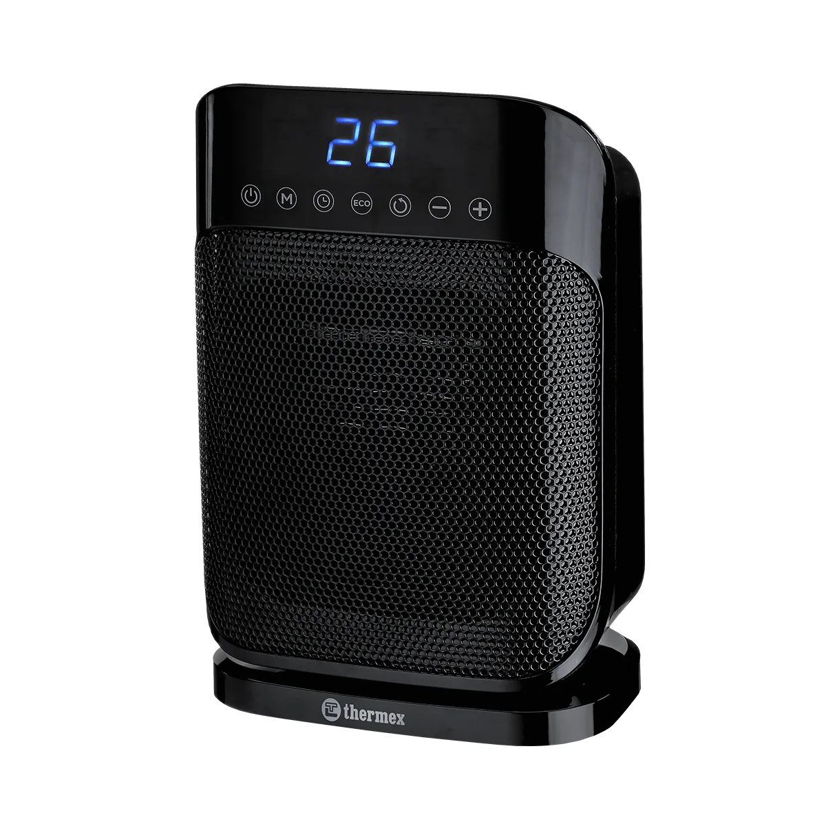 Thermex Тепловентилятор электрический на 1.5 кВт, Nero1500E, цвет черный, электронное управление